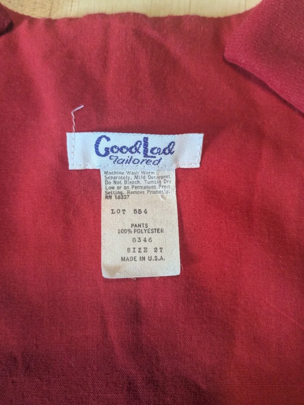 Set of 2 Vintage Good Lad Tailored Shortalls / Rompers in Red & Blue - Boys 2T